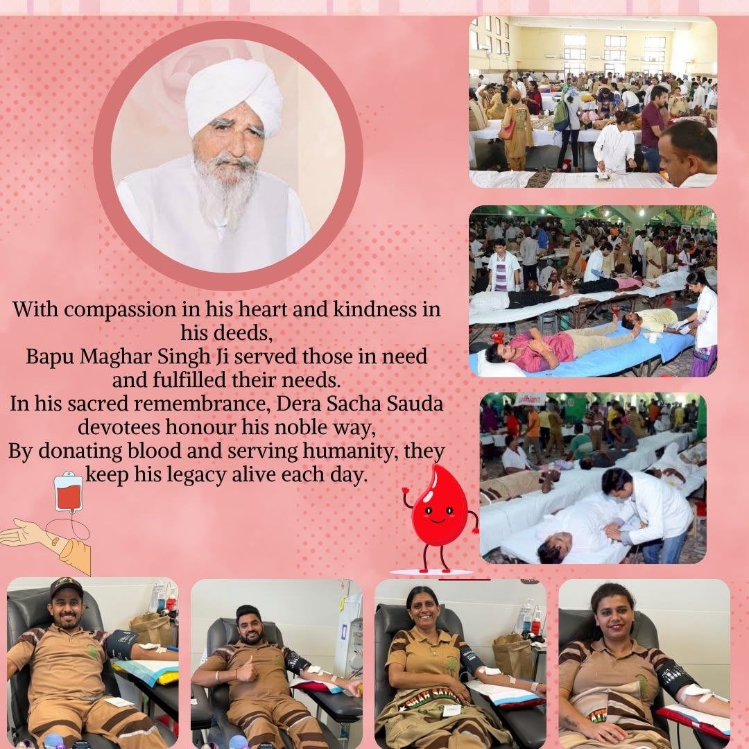 _GuDDu_017's tweet photo. Bapu Maghar Singh Ji is remembered for his simplicity, humility, sacrifice, and dedication to serving humanity. #ParmarthiDiwas, observed on 5 October, reminds us to help those in need and spread compassion through selfless service. Saint Gurmeet Ram Rahim Singh Ji. https://t.co/SCl5v9oxBs