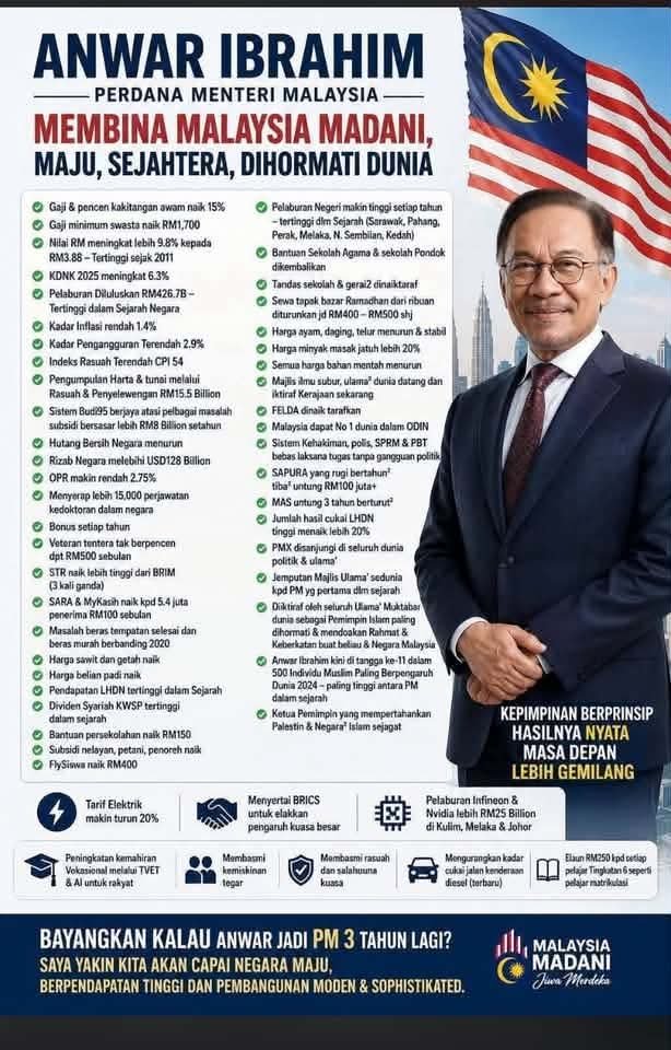jameschin110's tweet photo. Anwar's achievements. True or Not? https://t.co/7eoowlF95N