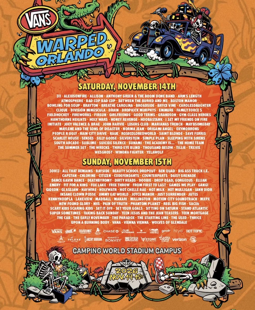 Dupont67Emily's tweet photo. I’m selling 2 tickets for warped tour in Orlando FL November 14-15 2026. $350 for two tickets. Dm if interested!!! The money will go towards my cat Gumpy’s surgery. https://t.co/170Q05UAdG
