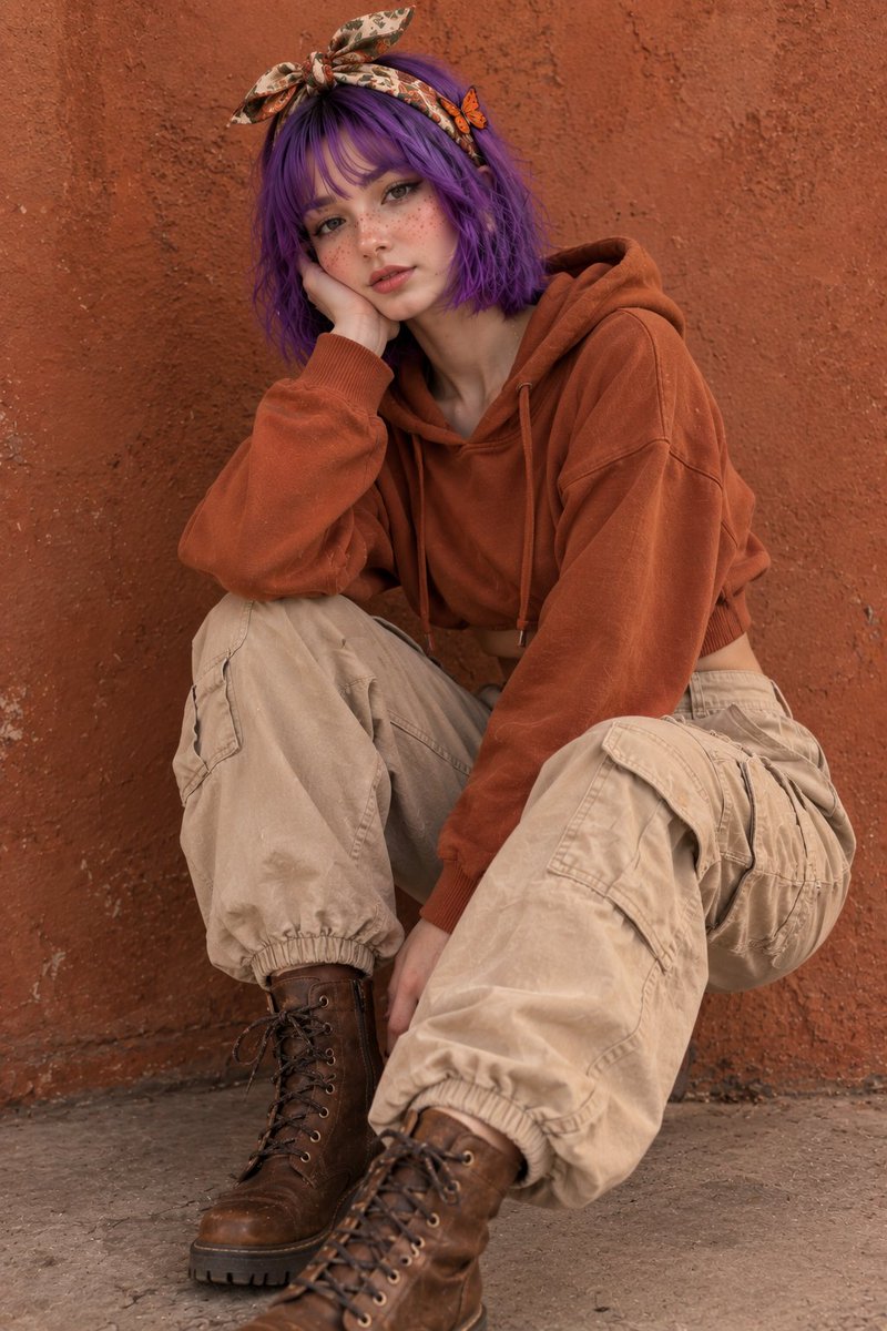 Violet Bob Fashion Portrait