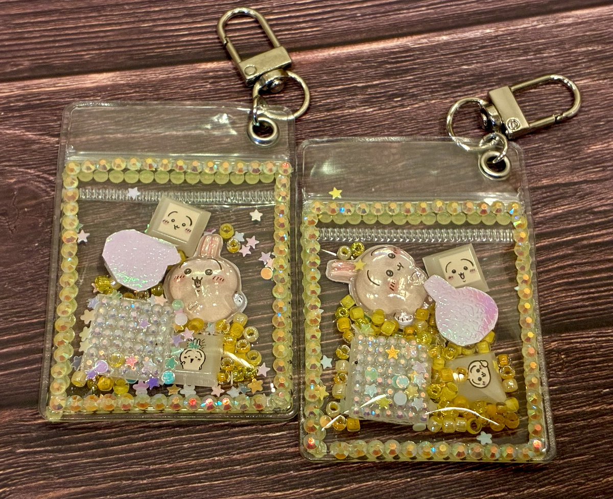 suou_iroiro's tweet photo. ブロックシールとぼんどろ使ってキーホルダー作ったよ
すぐに裏向きになるから裏でもうさぎ見える様にした
#ちいかわ https://t.co/11KMVhNRDv