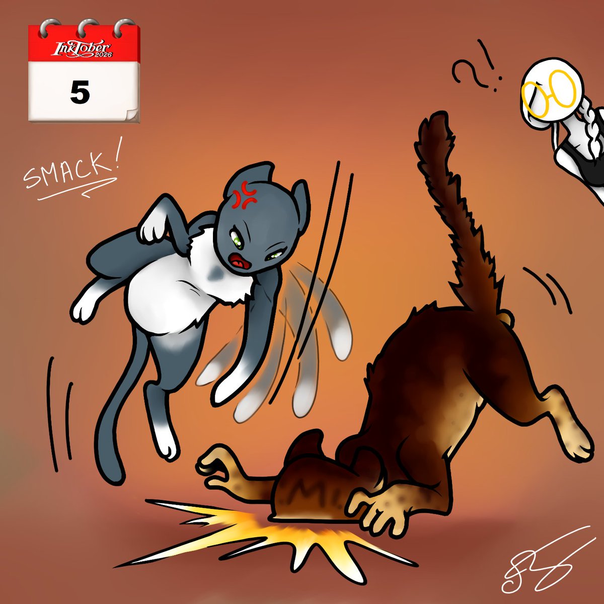 Aurorewolf37's tweet photo. Jour 5 du #inktober2026 : Smack / Claque

@inktober #inktober2026smack #inktober2026day5  #inktober2026claque #inktober2026claquejour5  #drawingchallenge #drawingchallenge2026 https://t.co/7NFNrjlO1O