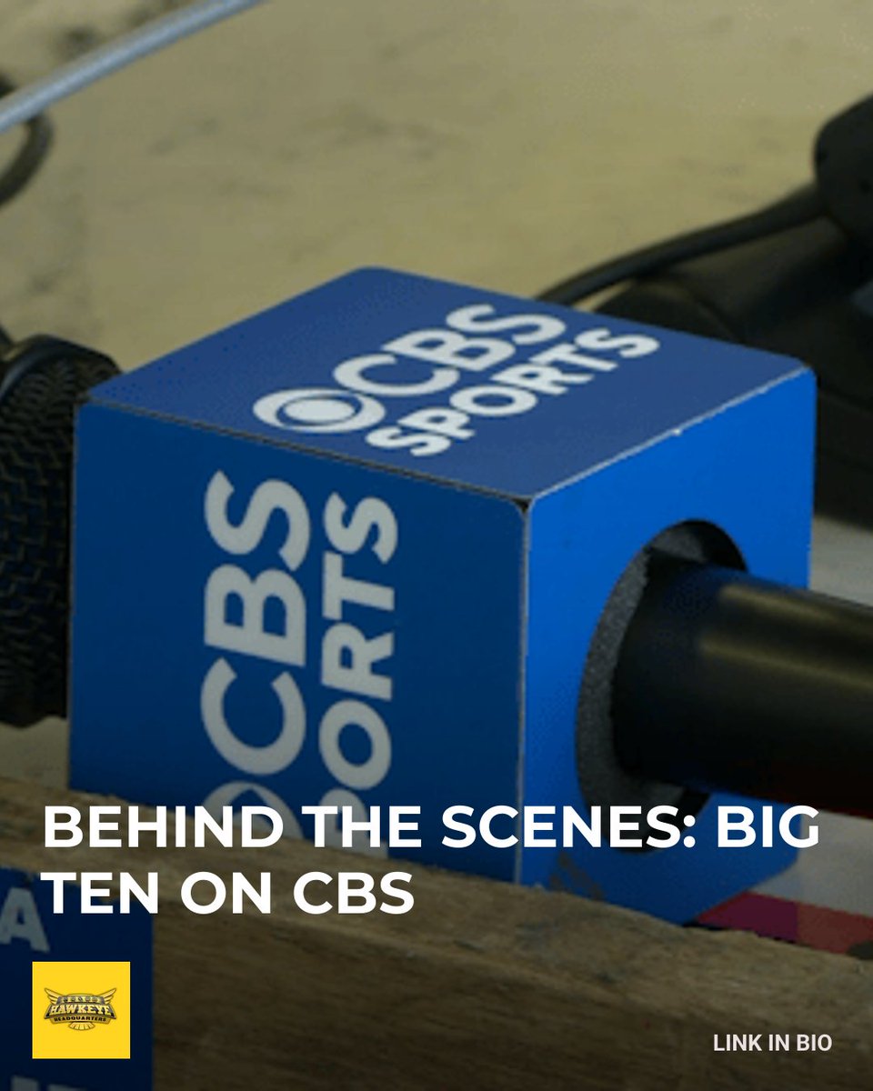 HawkeyeHQ's tweet photo. Behind The Scenes: Big Ten on CBS #Hawkeyes (Link in bio) https://t.co/SrBKDiNFda