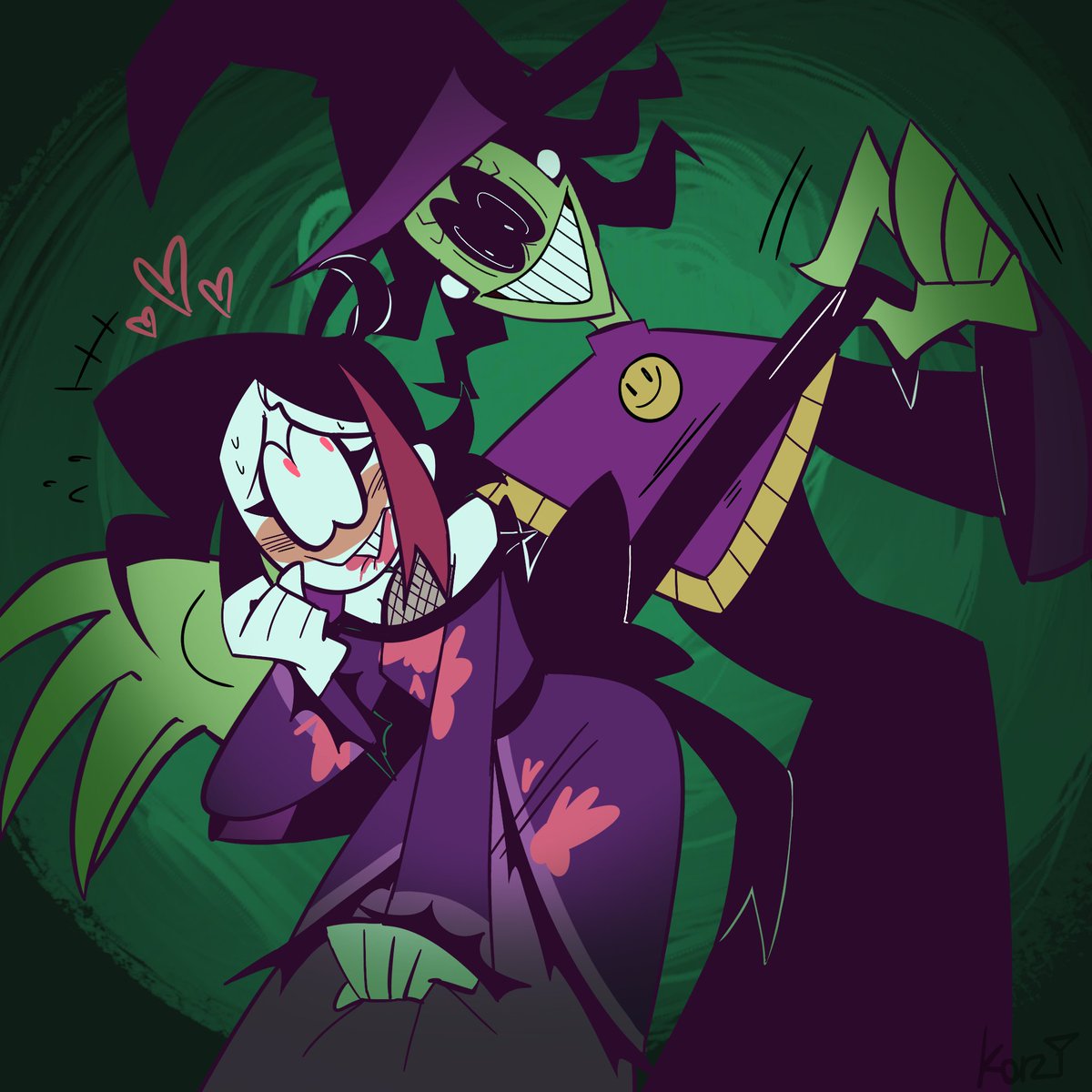 BusketsLi's tweet photo. Heeyyy💚 
#spookymonth #yumeship https://t.co/Qcsq6cNb9V