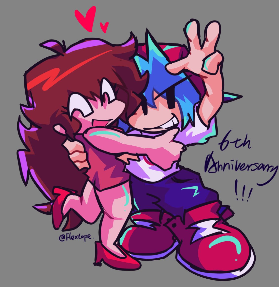 BrandyPA1147's tweet photo. emmm I didn't realize that today is the sixth anniversary until I saw what you sent！！😭
#newgrounds #fridaynightfunkin 
So I drew this quickly（👉👈） https://t.co/SqhYV8kpPO