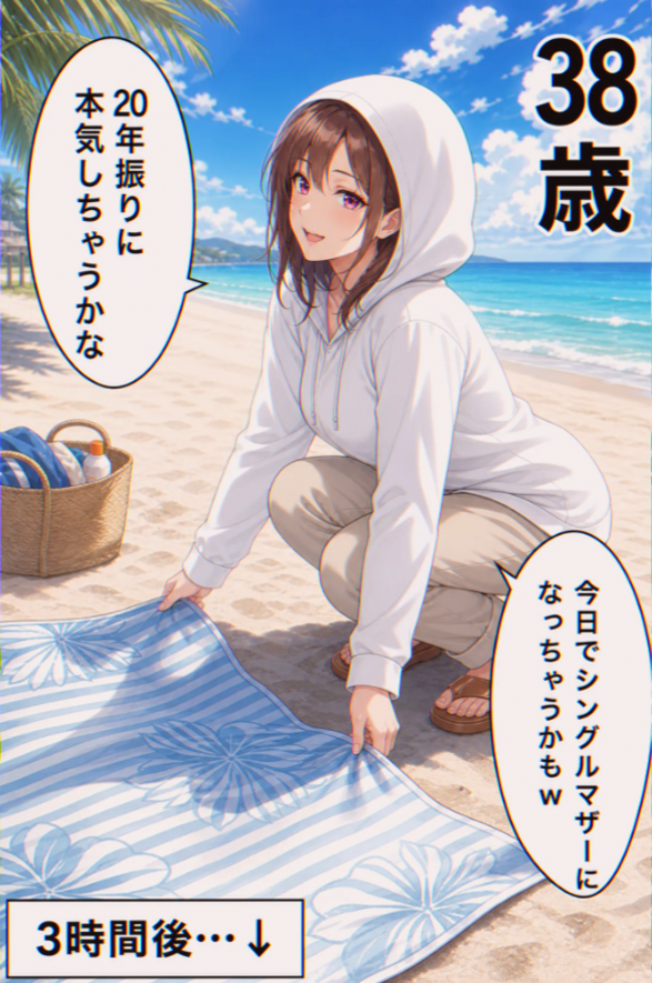 RaunchyRhythms's tweet photo. 家族で海水浴に来てるのに、毒親の考えってこういうこと？SFW

(1/7)SFW https://t.co/HIUsvp3Z3S