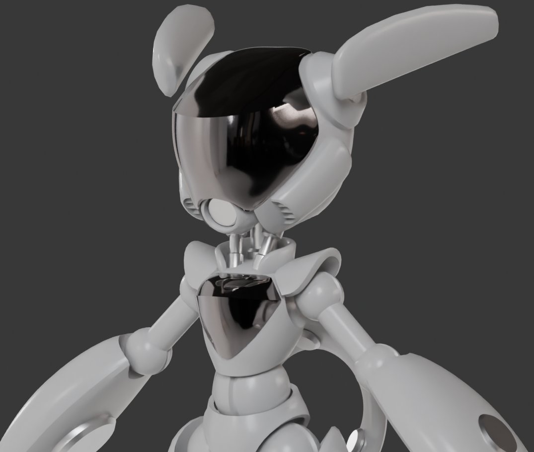 LenZ_Chu's tweet photo. cooking a quick model for my vrc enviroment. Until I realize I've to retopo it too lol It's a patrol-bot https://t.co/W0ozGZmJa5