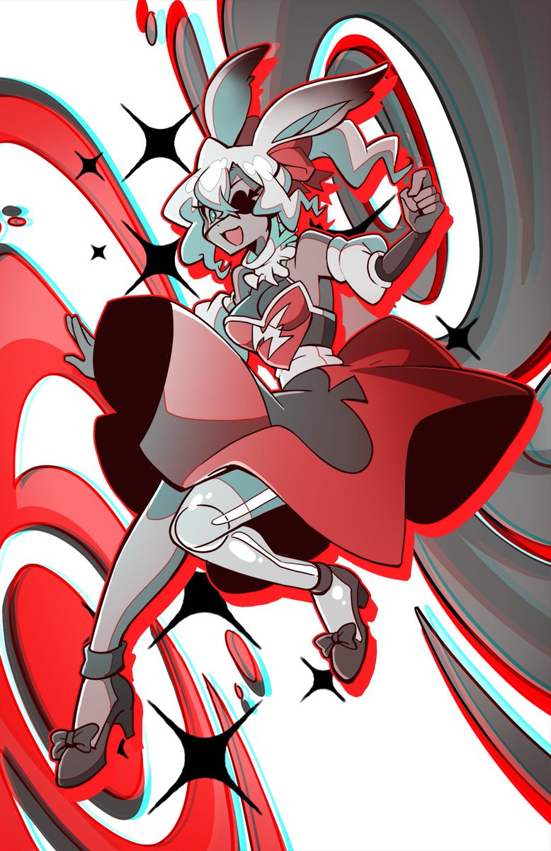 TwoBitRabbit's tweet photo. @SapphireChanVT I'll let Alice have some fun. She was trapped in Wonderland by the court of cards, but she finally got her rev- chance to break free and is looking to have fun. She can make portals and as long as you don't have a ticking clock or pocket watch, things should go smoothly. https://t.co/PpztcIOT8f