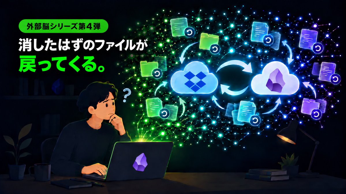ites_plus's tweet photo. 消したはずのファイルが、なぜか戻ってくる。

Dropboxを疑って半日ハマりましたが、原因は別のところにありました。同期を2つ重ねると、こういうことが起きます。

調べた経緯をブログに書きました。

https://t.co/wX8twxhVcu

#Obsidian #Dropbox #アイテスプラス https://t.co/PRyPUeBNY1