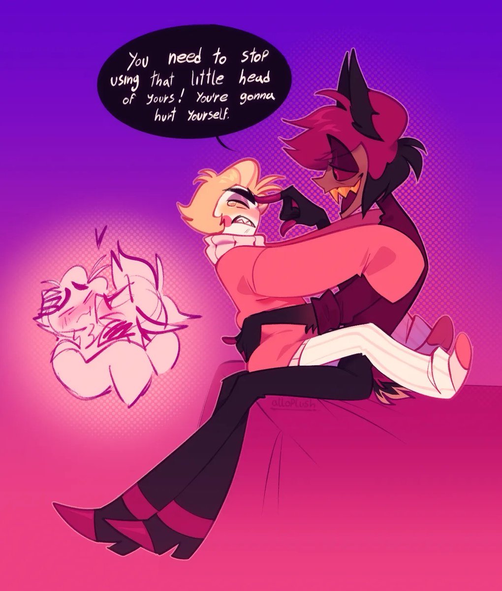 alloplush's tweet photo. i totally did not forget to post this sooner-
anywho, i made this when i was dealing with a lot of headaches
drawing these two idiots helped 🥺💕

#radioapple https://t.co/9VujU8FuG7