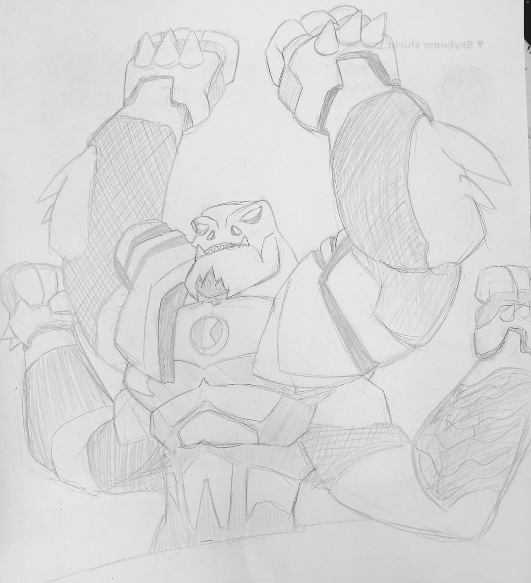 123Darken's tweet photo. PWG Inktober 2026:
-Day 5
(Quad)Smack

Art By: #PWG #Darken
It's: #Ben10 #Ben10Art #Be10FanArt #Ben10Reboot #QuadSmack #Ben10Alien #Sketch #FanArt #Inktober #Inktober2026 https://t.co/E7mN6b2Axc