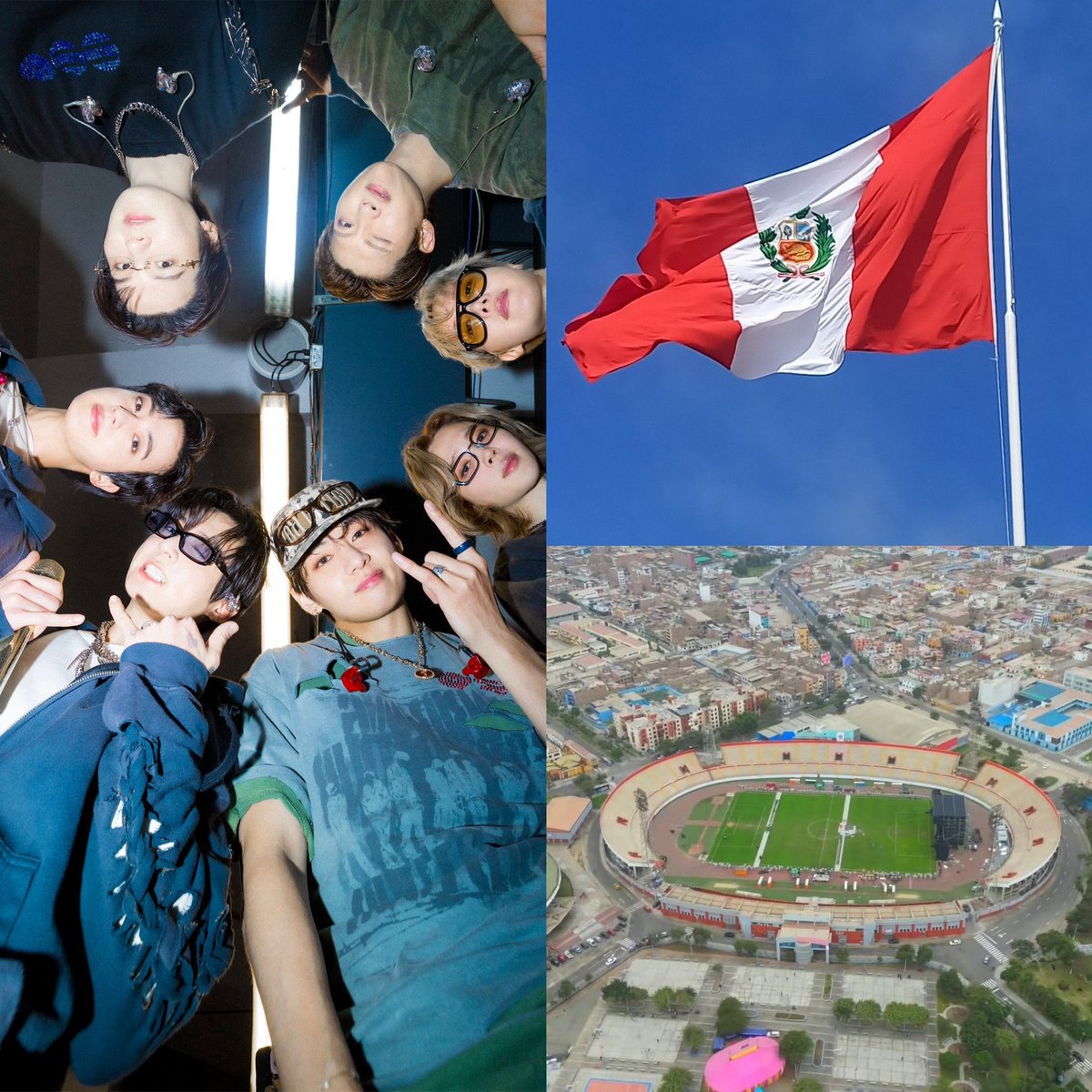 btschartsxdaily's tweet photo. [NEWS] #BTS’ NEXT concert will take place at Estadio San Marcos in Lima, Peru! 🇵🇪

— THREE concerts in October 7, 9 &amp; 10 have officially SOLD OUT!
#BTS_WORLDTOUR_ARIRANG
#BTS_WORLDTOUR_ARIRANG_LIMA https://t.co/DjmS7GwJvz