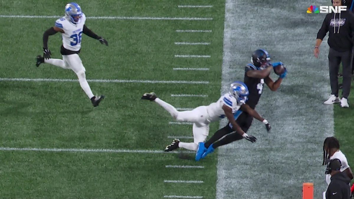 NBCSports's tweet photo. THIS LEAGUE. 🏈

📺 Sunday Night Football: Lions at Panthers on NBC &amp; Peacock https://t.co/o4iSQ3fs2B