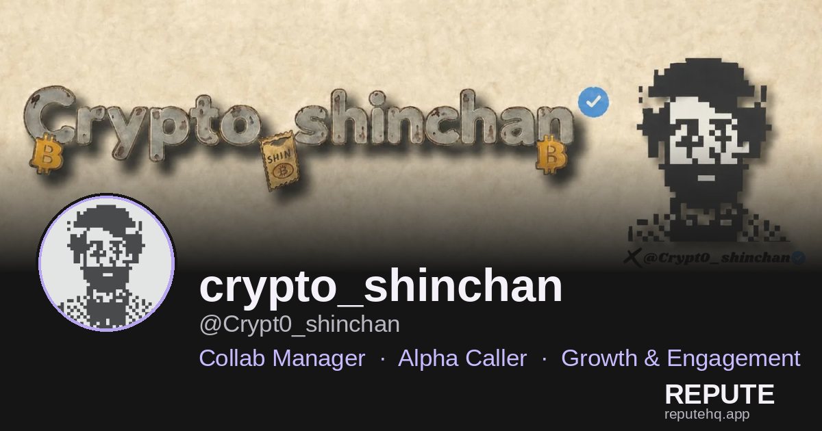 ReputeHQ's tweet photo. @Crypt0_shinchan is now on Repute.

Work speaks louder when people can verify it.

Build your Web3 reputation.
Join Repute for free — link in bio. https://t.co/kuN7Kx1kNv