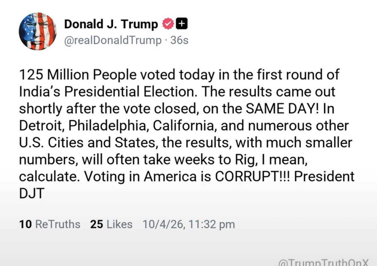 TheMaineWonk's tweet photo. The Decaying and Demented President of the United States confused Brazil and India. https://t.co/UnL7SxH762