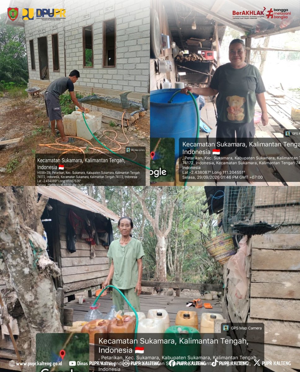 puprkalteng's tweet photo. Gubernur Kalteng melalui Dinas PUPR Prov. Kalteng menyalurkan bantuan air bersih ke Desa Petarikan, Kec. Sukamara, Kab. Sukamara (29/9). Aksi cepat tanggap penuhi kebutuhan air bersih layak warga. #PUPRKalteng #BantuanAirBersih #Sukamara #KaltengBerkah https://t.co/yy0rG1XRtc