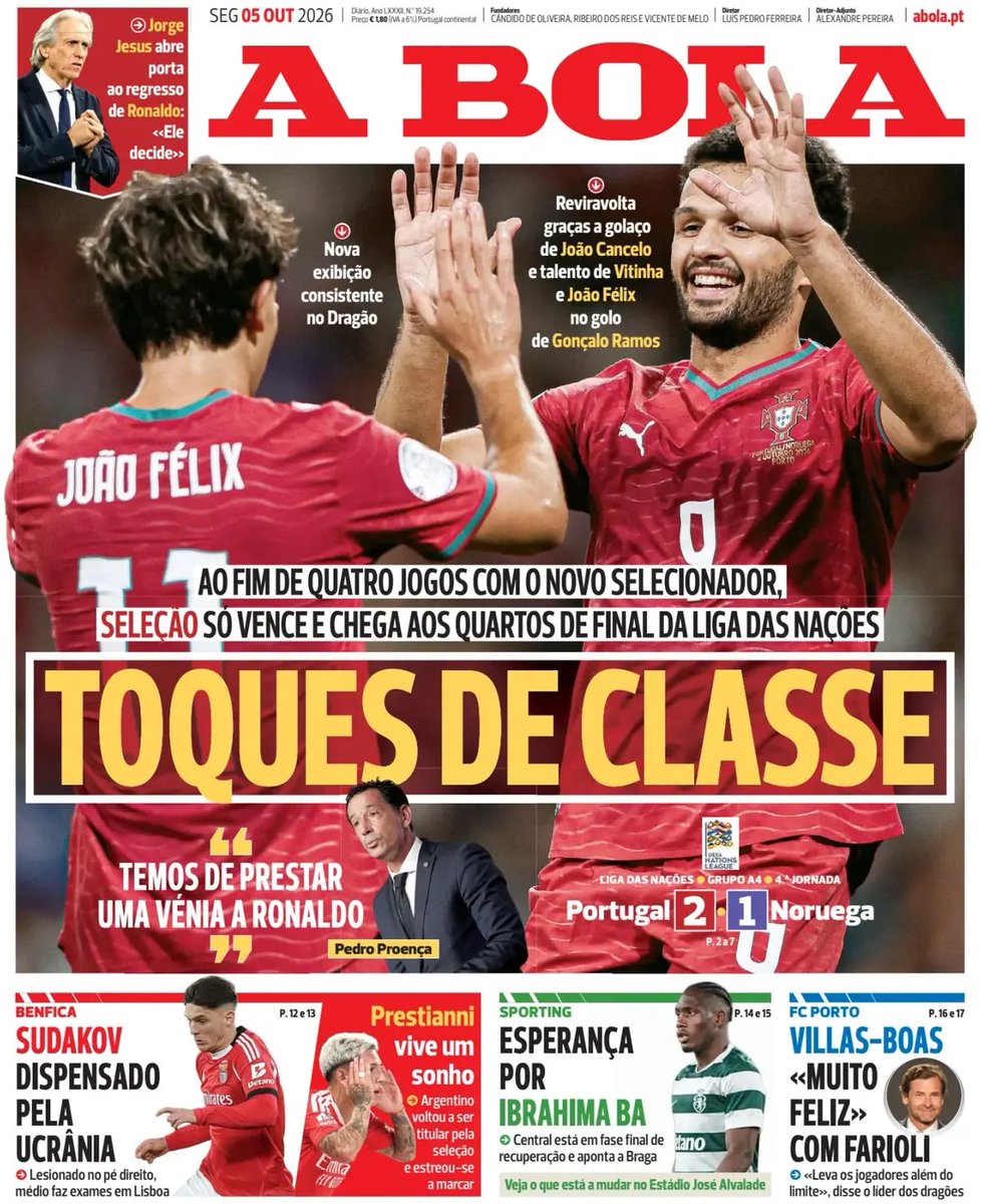 vittart75's tweet photo. ⚽️ #NationsLeague Sans Cristiano #Ronaldo rentré en Arabie Saoudite, le Portugal continue son sans-faute, bat la Norvège et se qualifie pour les quarts de finale. #PORNOR https://t.co/vQ6qxYiY0W