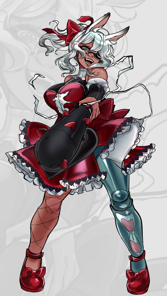 TwoBitRabbit's tweet photo. @SapphireChanVT I'll let Alice have some fun. She was trapped in Wonderland by the court of cards, but she finally got her rev- chance to break free and is looking to have fun. She can make portals and as long as you don't have a ticking clock or pocket watch, things should go smoothly. https://t.co/PpztcIOT8f