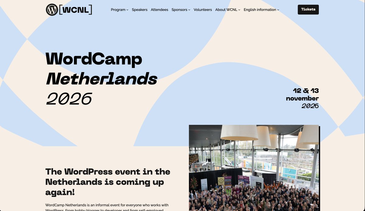 JoeSimpsonJr's tweet photo. A WORK OF ART: I'm so honored to present, "Design at the Crossroads: @WordPress , AI, and A Demanding Client", at WordCamp Netherlands on November 12-13.

Get your tickets and check out the schedule at https://t.co/OqV3m2yERq

#WordPress #Community https://t.co/C7DLdec96G