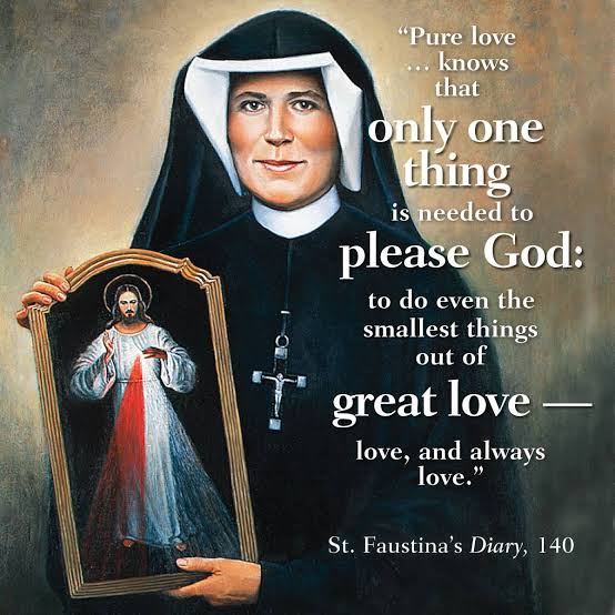 JadeAtrophis's tweet photo. Feast of the Day:

Blessed Feast of Saint Faustina Kowalska, nun in the Congregation of the Sisters of Our Lady of Mercy, visionary of the Divine Mercy Image and Chaplet, Stigmatist, and author of her diary, Divine Mercy in my Soul! https://t.co/0pDRETe1vC
