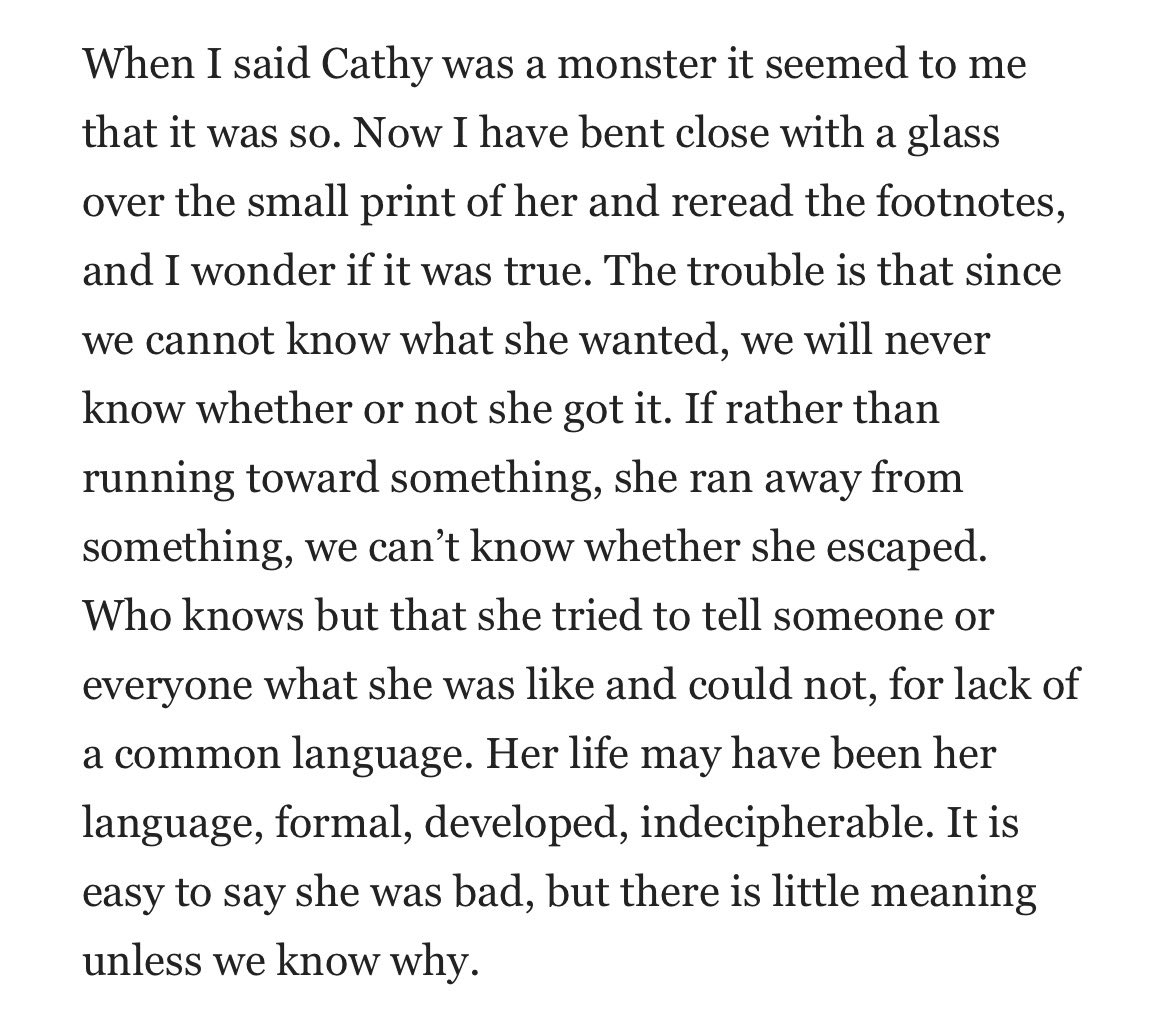 cursedhat's tweet photo. “cathy was always pure evil, she was always the physical manifestation of the devil walking on earth, steinbeck never wanted you to try and examine her more closely and see her as a person who had been harmed and was running” https://t.co/fEeMrm4ocU