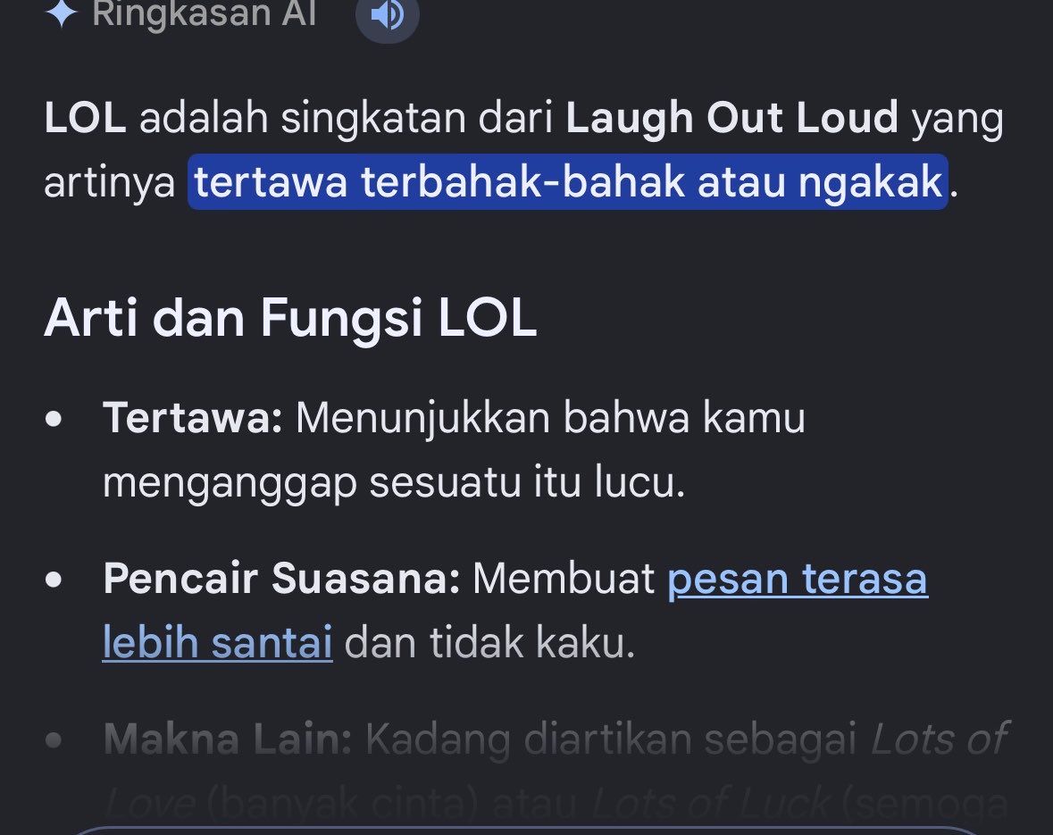 althgea's tweet photo. @remukq noh @remukq remukq bae bgt kan gw? nyariin arti lol nih teruntuk seller ba baperan dan kang ngespill

kok lebih pinter AI daripada elu? 😹😹 https://t.co/yfB6hniH4c
