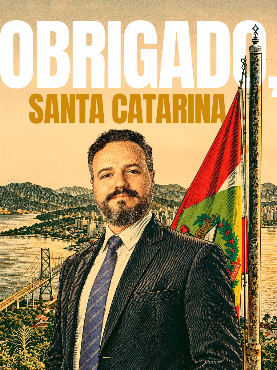 r_nog's tweet photo. Obrigado a todo eleitor de Santa Catarina que foi à urna e digitou 3006. Recebo cada voto com emoção gratidão e de muita responsabilidade.

Há pouco mais de três meses, aceitei o convite do NOVO para disputar uma vaga de deputado federal. Entrei tarde, com poucos recursos, equipe pequena e muitos apoios já comprometidos. Ainda assim, achei que valia a pena enfrentar o desafio.

Não fui eleito, mas esta campanha era ganhar ou ganhar. Não ganhei um mandato, mas ganhei aprendizado, experiência, contatos, amizades e, sobretudo, conhecimento da política vivida por dentro.

Seria falso dizer que estou mal. Olhemos para este domingo para além do meu resultado.

Jorginho Mello teve uma vitória acachapante, e eu sou Jorginho. Carlos e Carol conquistaram as duas vagas de Santa Catarina no Senado, e eu sou Carlos e Carol. Flávio Bolsonaro fez uma votação extraordinária e chega fortíssimo ao segundo turno, e eu sou Flávio. A direita cresceu no Senado e na Câmara, e muitas pautas que defendo poderão seguir seu curso. E o NOVO superou a cláusula de barreira e reelegeu Gilson Marques.

Fui treinado para a sinceridade. Olavo de Carvalho treinou-me para a filosofia e para a obrigação de buscar a verdade e dizer com clareza aquilo em que acredito. Nunca tive habilidade para dizer a cada público o que ele gostaria de ouvir.

Por isso não enganei ninguém. Não escondi minha gratidão a Bolsonaro nem minhas posições mais críticas. Não fui cruel com ninguém, não menti sobre ninguém e não precisei me exceder para provar minhas convicções. Preservei minha identidade em meio à disputa.

Agradeço à equipe, à família, a quem gravou vídeo, compartilhou publicação, pediu voto, defendeu meu nome e acreditou em mim.

Os votos de vocês não foram em vão. Jamais esquecerei que, em condições adversas, 4.216 catarinenses digitaram 3006 porque acreditaram que eu poderia representá-los.

Agora minhas forças voltam-se para ajudar Flávio Bolsonaro no segundo turno, terminar minha tese de doutorado, retomar as minhas aulas e servir SC e o Brasil. Quem me conhece sabe que parte da minha vocação é política, mas ela é sobretudo intelectual.

Obrigado, Santa Catarina. Mesmo. Estou só começando. 📚❤️🙏🏻