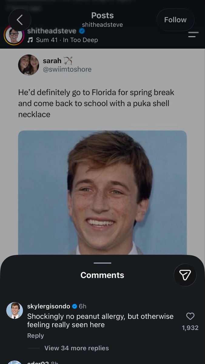 swiimtoshore's tweet photo. My close personal friend Skyler Gisondo https://t.co/aTdyYhxzdT