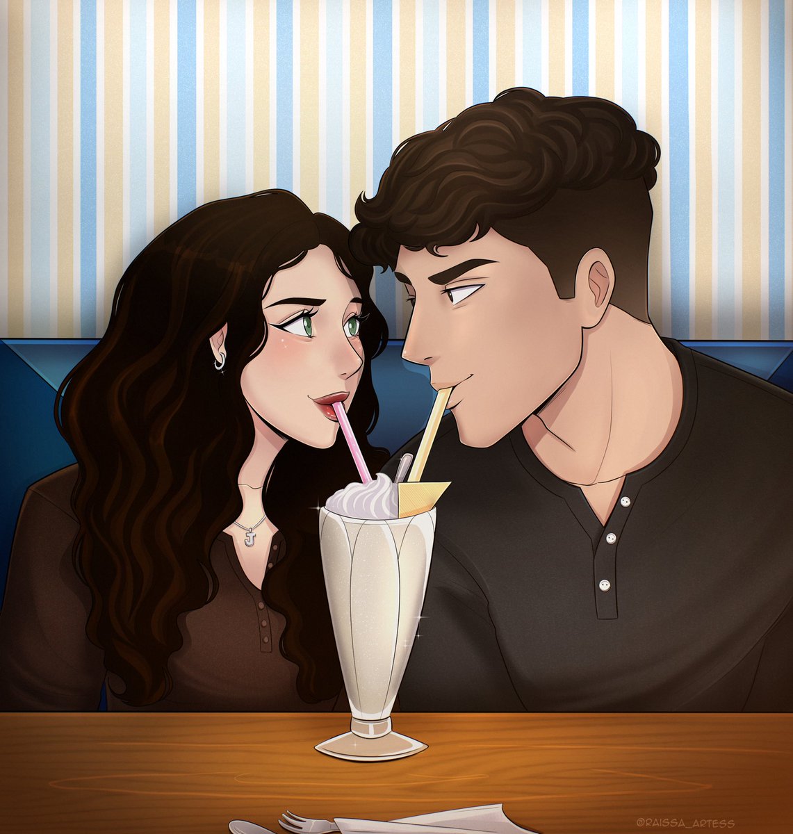 ivycmbs's tweet photo. #edenjoshweek2026 — day 5: peace, intimacy, safe place

eden and josh sharing a milkshake at a café 💙 https://t.co/WJ9R6ij7mg