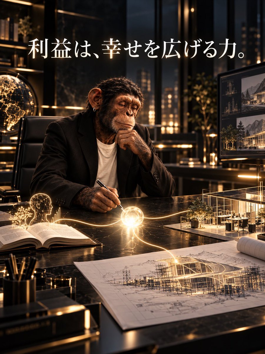 kabukideasobou's tweet photo. 利益は、ただ増やすための数字じゃない。

人を育てる。
環境を良くする。
新しい挑戦をする。

利益があるから、
次の価値を生み出せる。

「利」とは、
仲間や社会の幸福のために適正に追求するもの。

利益は、幸せを広げる力。 https://t.co/SUpZB5Xkts