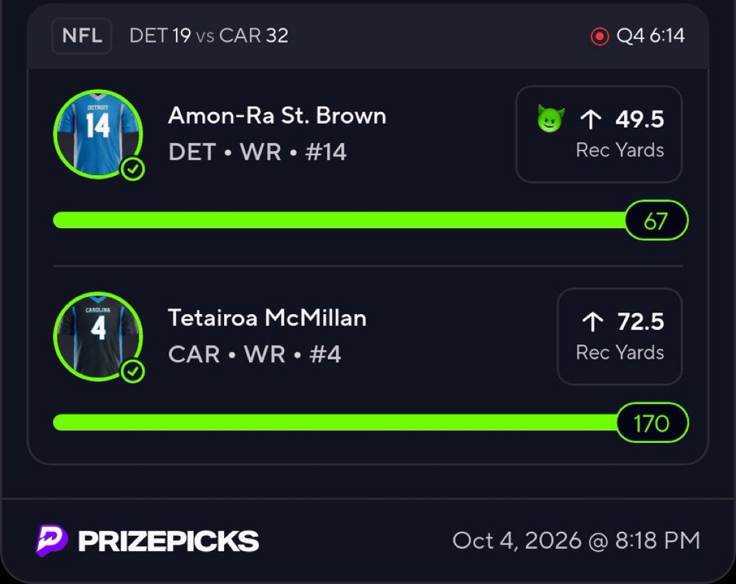 ParlayQweenn's tweet photo. CASH 2 MAN! 💸⚡️
#prizepicks #Gambling𝕏 #panthers https://t.co/VQhkadQto4