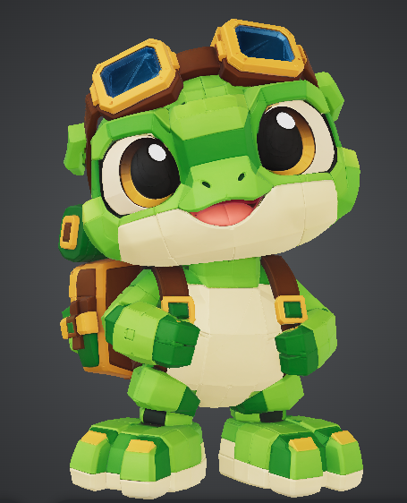 BuildWithND's tweet photo. 🐸 Meet BRICKY — THE BLOCK FROG.

A cute little adventurer built entirely from chunky modular blocks, with oversized eyes, giant block feet, explorer goggles and a tiny backpack.

Created with @tripoai 

#TripoAI #Tripo3D #3DArt #GameArt #GenerativeAI #3DModeling https://t.co/6GxMRt87B9