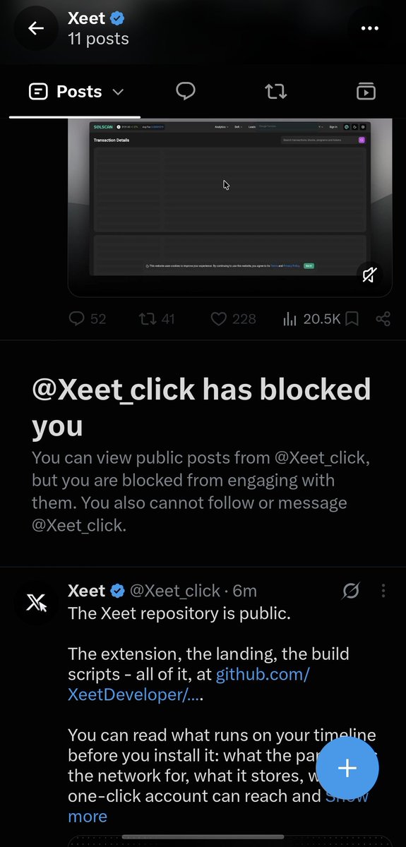 sircxos's tweet photo. @Xeet_click  blocked me lmao https://t.co/rP75kPCVnx