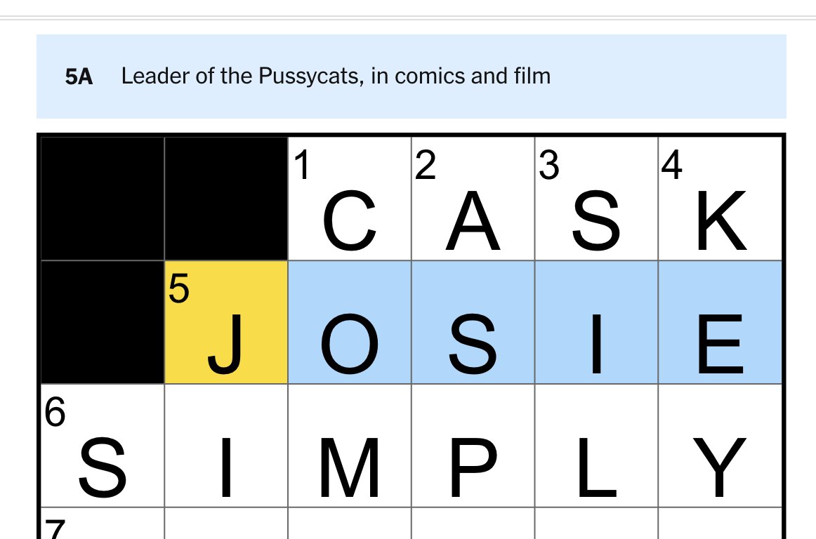 nowjosie's tweet photo. oh hi @NYTGames https://t.co/jM1Awkc8iL