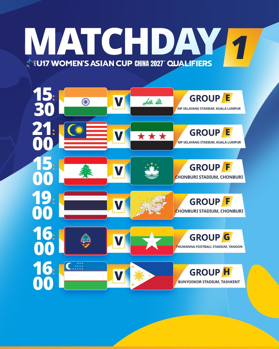 TheAWCL's tweet photo. The journey to 🇨🇳 China PR begins today as the #U17WAC Qualifiers makes its return! https://t.co/8rJ6SDUW0p