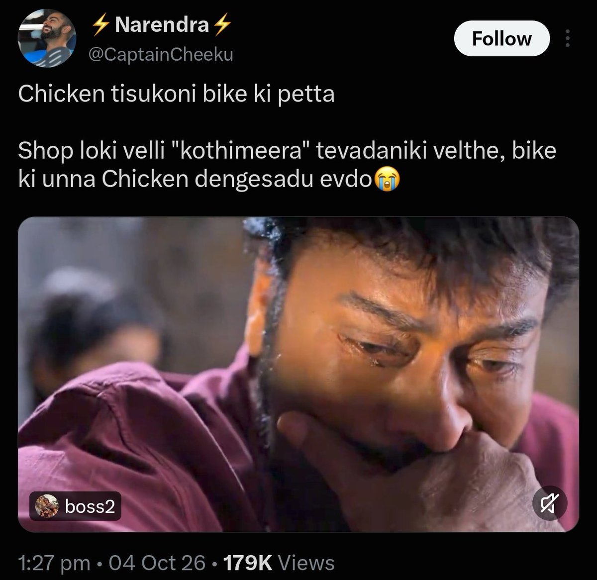 ChinnoduuxMB's tweet photo. @Rajinikanth_01 Papam Bro 🤣🤣🤣🙏🏻 https://t.co/4FWRQegmVT