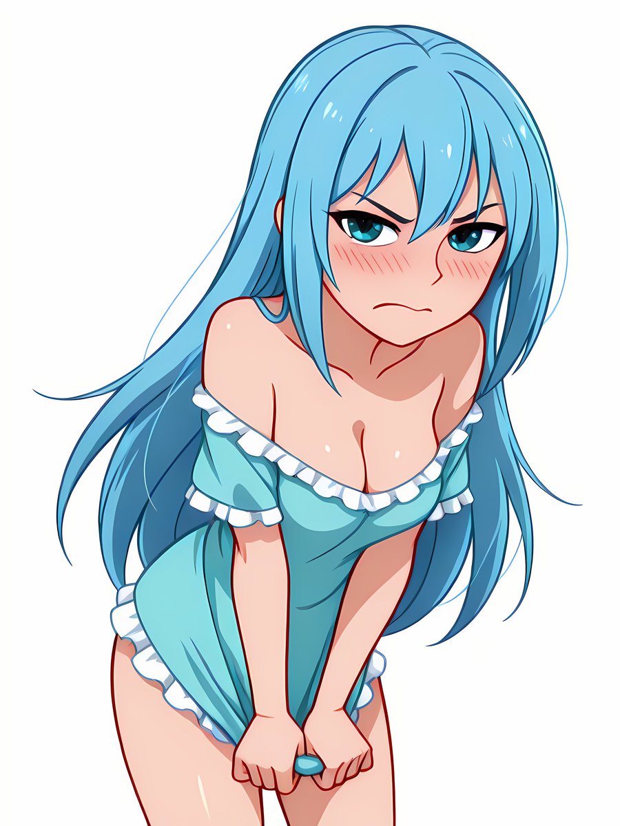 wAIfuiron's tweet photo. I'm sure Kazuma had a good reason to steal her pajama bottoms. Plus, Aqua's kind of cute when she's angry...

#Aqua #Konsuba #KonSuba #Anime #Waifu #AIArt #AnimeArt https://t.co/xSF3ePMTfx