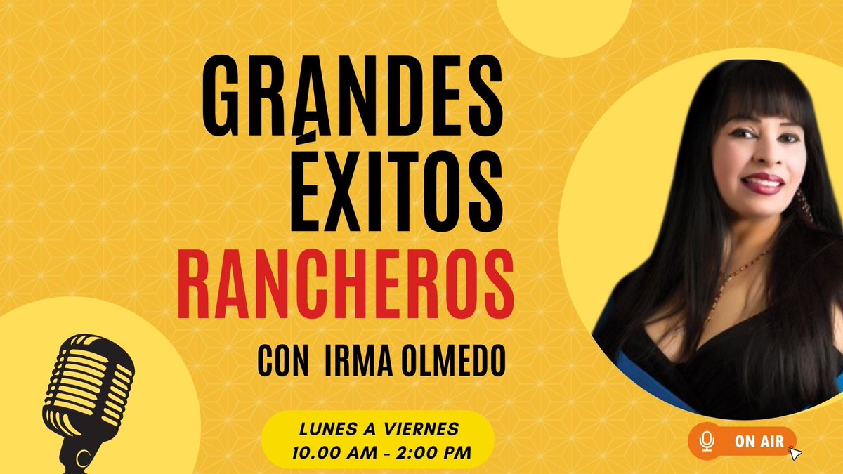 980lameramera's tweet photo. 🎶💃 Música mexicana, buenos consejos y la plática amena de Irma Olmedo . Así es el programa, todos los días por 980 AM en Los Ángeles.
🌐 https://t.co/sYVNxhvPHK
#IrmaOlmedo #980AM https://t.co/9lnf8LXb76