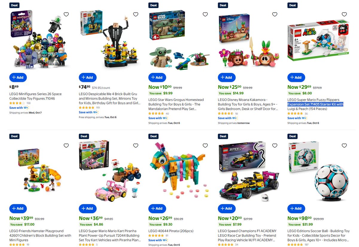 Wario64's tweet photo. LEGO deals at Walmart https://t.co/cOG0wTxsNz #ad https://t.co/4gOimY9Lme
