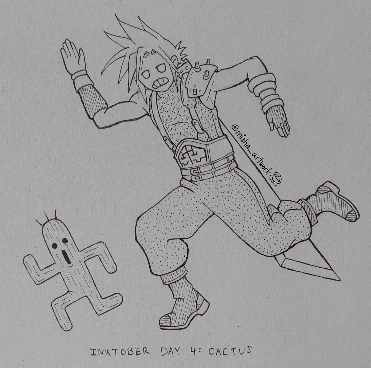Misha_Artwork's tweet photo. #inktober #inktober2026 #inktober2026cactus https://t.co/agdrxdBi2r