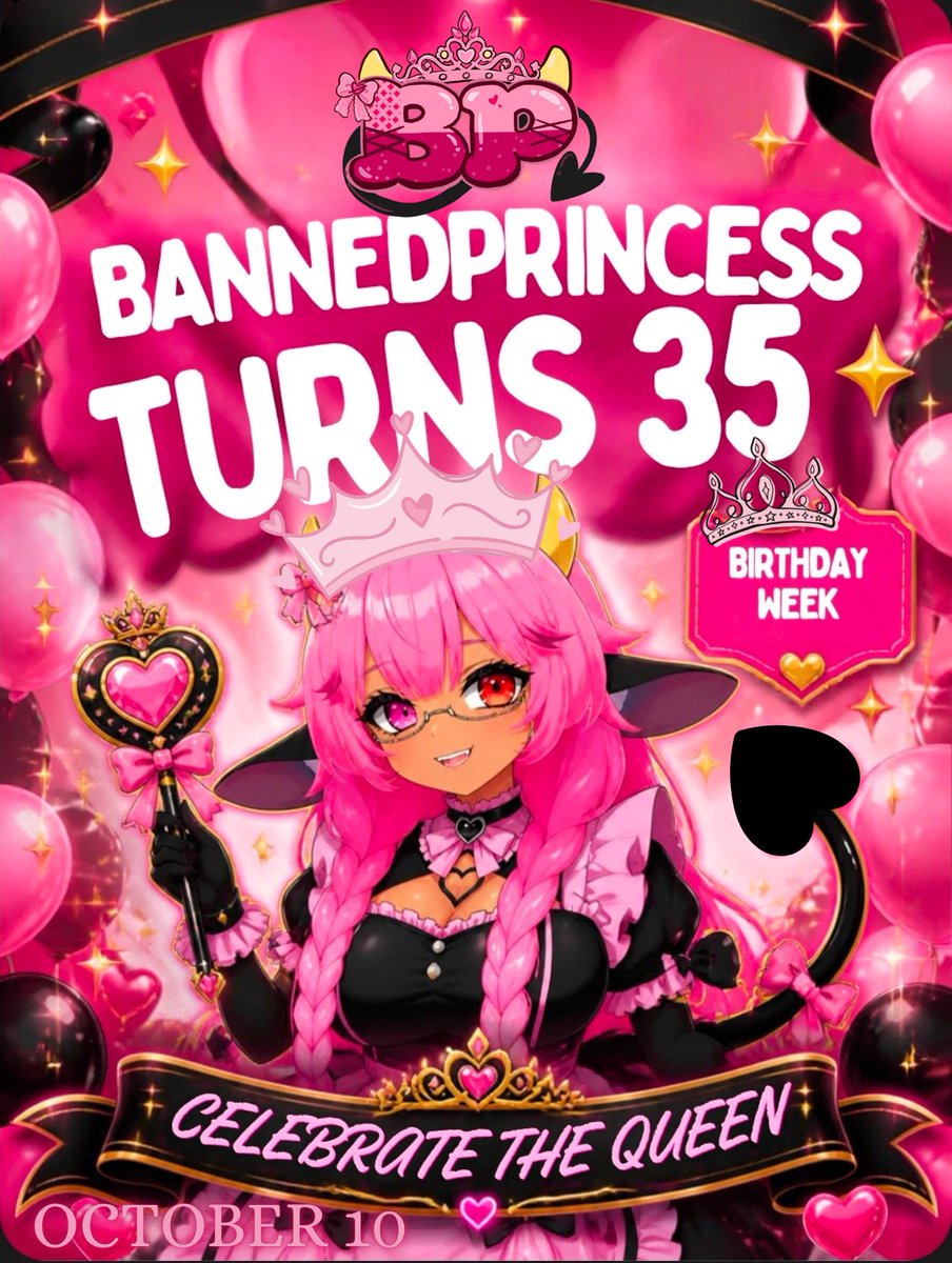 Banned_Princess's tweet photo. Its my birthday week yay https://t.co/2q6M0LwUm4