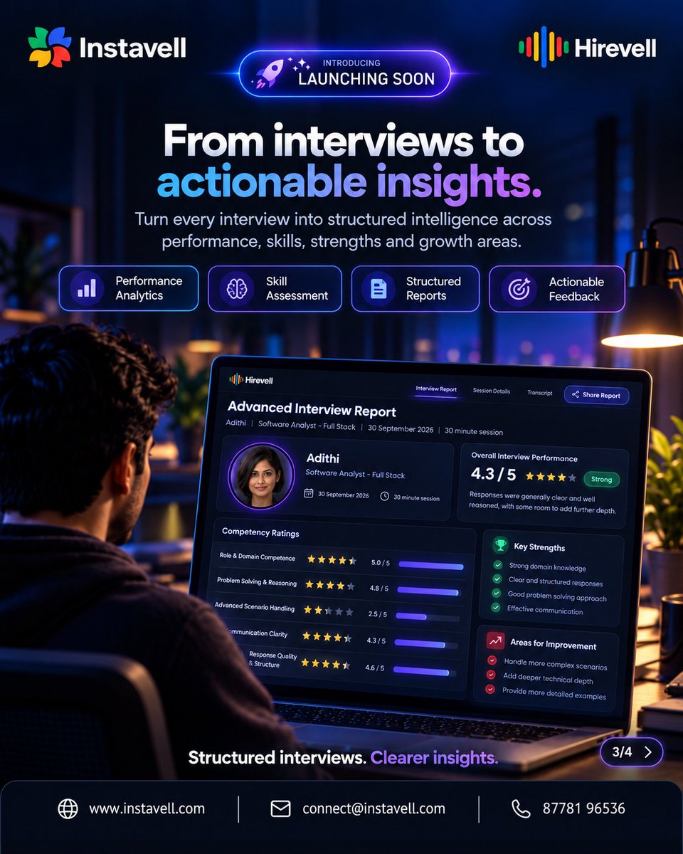 instavelltech's tweet photo. Personalised interview practice needs context.

Resume = experience.
JD = expectations.
Format = Coding, HR or Combined.

The real challenge is maintaining context across , follow-ups, transcripts and evidence based feedback not just generating questions.
#Hirevell #CareerTech https://t.co/1ebZODgLts
