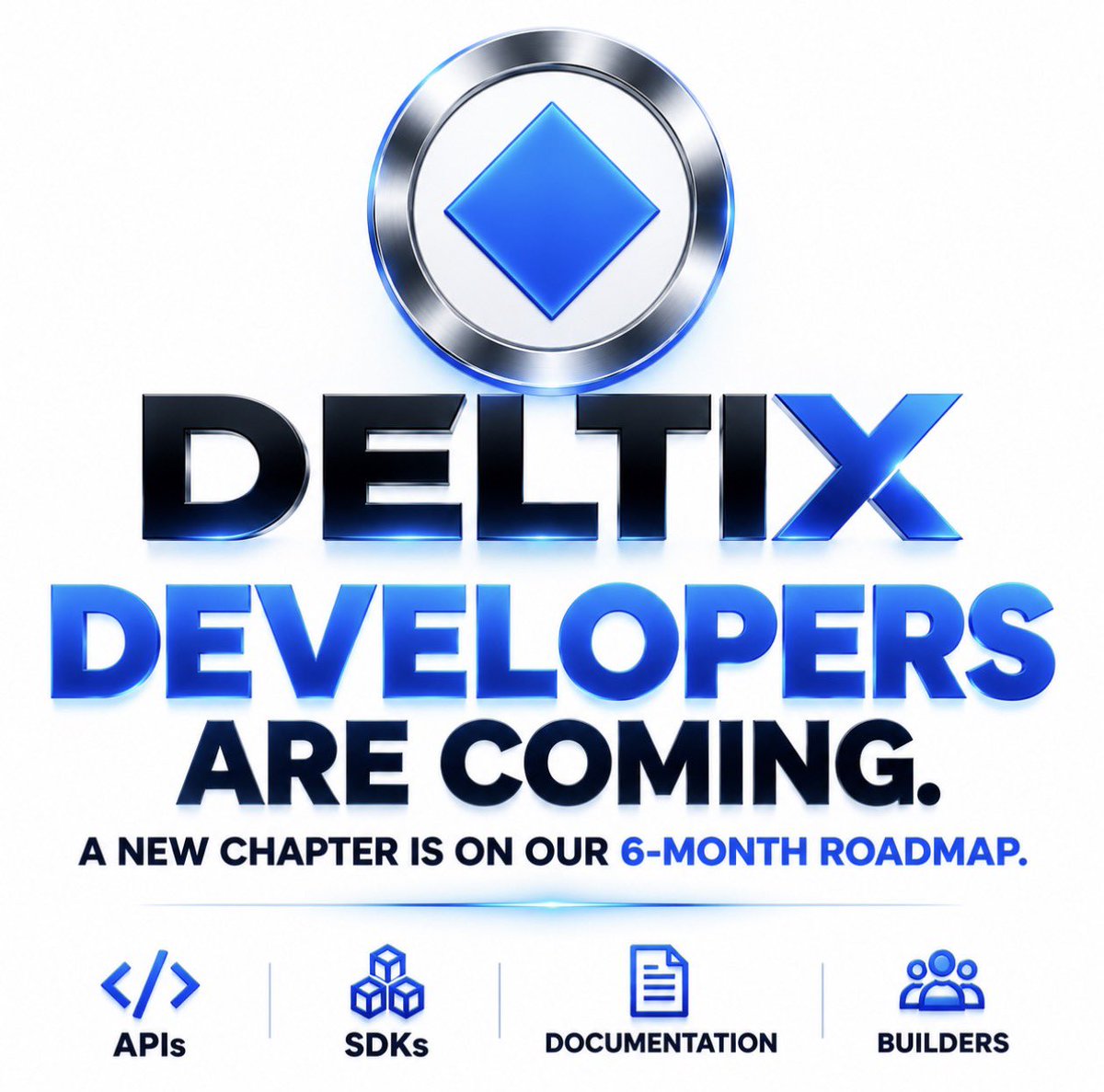 DeltixCoreTeam's tweet photo. 🔹 DELTIX WILL SOON OPEN ITS DOORS TO DEVELOPERS.

It’s already on our roadmap for the next six months.

Deltix was never designed to stop at an app, P2P, or even its Layer 1 blockchain.

The bigger vision is to create an ecosystem where other people can build too.

🔹 Developers
🔹 Founders
🔹 Web3 teams
🔹 Gaming builders
🔹 Application creators

Our goal is to begin preparing the infrastructure developers will need:

APIs. SDKs. Documentation. Developer tools. Builder access.

Imagine independent teams building wallets, games, payment solutions, utilities and entirely new applications around the Deltix ecosystem.

That’s when a Layer 1 starts becoming something much bigger.

🔹 USERS USE A NETWORK.

BUILDERS EXPAND IT.

Over the coming six months, you’ll hear much more about Deltix Builders and our plans to begin welcoming developers into the ecosystem.

400K+ users were only one chapter.

NOW WE PREPARE FOR THE PEOPLE WHO WILL BUILD THE NEXT ONE. 🔹

#Deltix #DLTX #DeltixBuilders #Layer1 #DPoS #Developers #Web3 #Blockchain #BuildOnDeltix #区块链 #加密货币 #암호화폐 #블록체인 #Kripto #TiềnĐiệnTử
