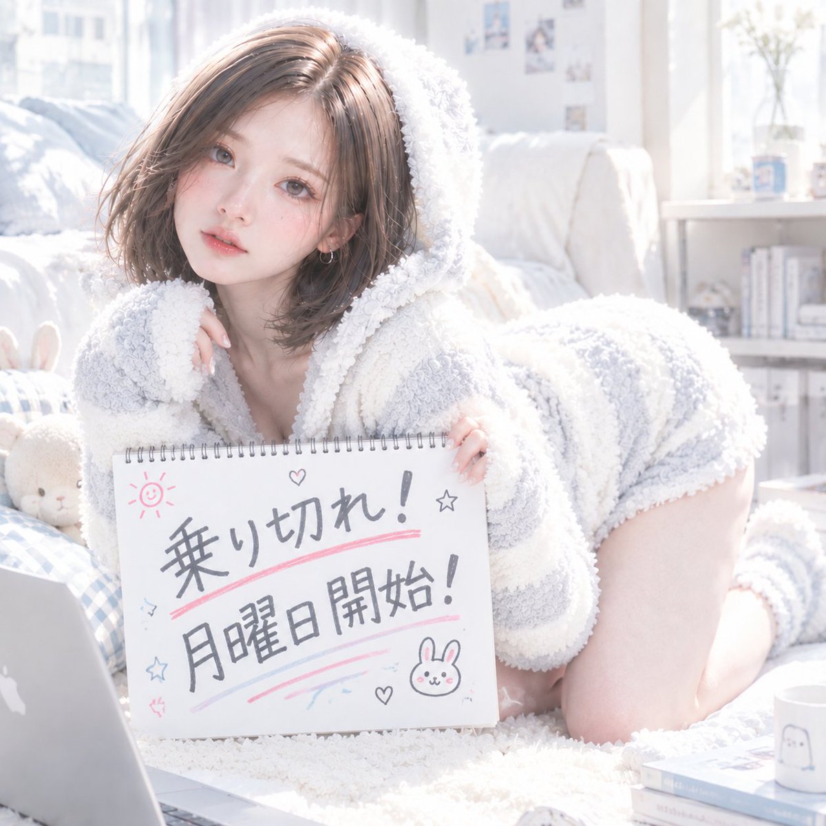 FuKoikeryo's tweet photo. 【雑念】

休みを挟んで新しい週が始まって心機一転となりたいのに、月曜日から耐える感じになってるのなんなんでしょう！

頑張るな！乗り切れ！やり過ごせ！
朝起きて仕事行ってそれなりにやってりゃ偉い！

#月曜日 https://t.co/0fK1eMylFD