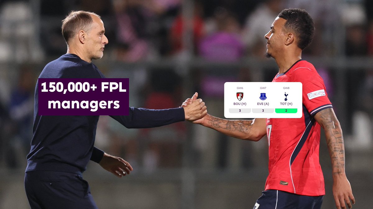 SamiulI70436320's tweet photo. Morgan Rogers has been transferred in by over 150,000 managers ahead of Gameweek 6 👀
Chelsea's upcoming fixtures:
🍒 Bournemouth (H)
🔵 Everton (A)
⚪️ Spurs (H)
#FPL
#FPLCommunities https://t.co/ghTWqXz1lx