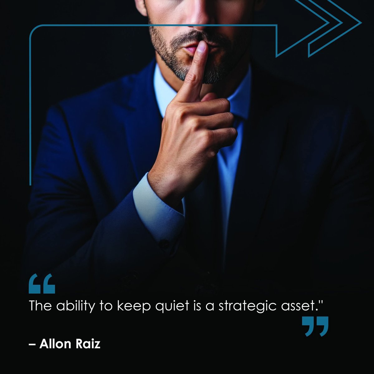 allonraiz's tweet photo. The ability to keep quiet is a strategic asset. https://t.co/PEE0ZIvWSt