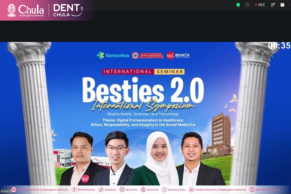 DentistryChula's tweet photo. āļāļēāļāļēāļĢāļĒāđāļāļāļ°āļāļąāļāļāđāļāļāļĒāļĻāļēāļŠāļāļĢāđ āļāļļāļŽāļēāļŊ āđāļāđāļĢāļąāļāđāļāļīāļāđāļāđāļāļ§āļīāļāļĒāļēāļāļĢāđāļāļāļēāļ International Symposium 2026 āļāļĢāļ°āđāļāļĻāļāļīāļāđāļāļāļĩāđāļāļĩāļĒ
āļāđāļēāļāļāđāļēāļ§āļāļāļąāļāđāļāđāļĄāđāļāđāļāļĩāđ : https://t.co/AdSwyiP3xl
#dentchula #SDG3 #SDG4 #DentalEducation #DigitalProfessionalism #BESTIES2026 https://t.co/HtcaEHaKCs