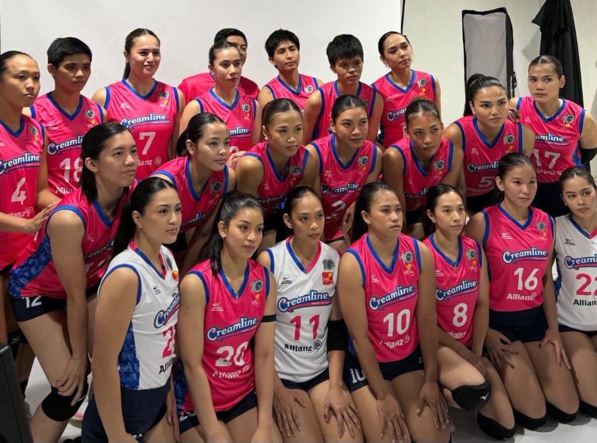 QueenJemaG's tweet photo. Creamline Fam’s lineup for PVL AFC!! 💗🥹🍦Almost complete!!✨ Jia, Dij &amp; Jen are back!! + Pons (soon) ? 🫶🏻 #PVL2026 https://t.co/mua3Xvtzaj