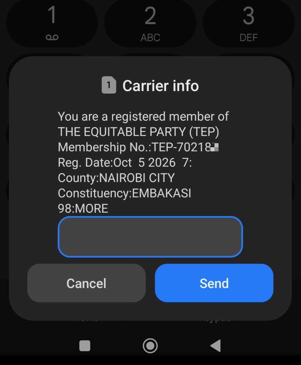 TEP_Party's tweet photo. Registration is now seamless and working perfectly. We can hit the 1 million mark today! 💪🏽

Join through *509# using Party Code 100. You can also register through the ORPP website https://t.co/4ZCxpQJwBA

#ChamaYaSifuna #TEP #Roadto1Million https://t.co/U4BTiGAwCg