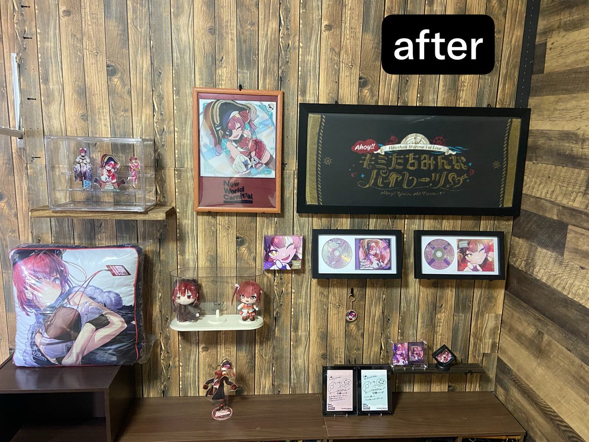 saaamonkakka's tweet photo. 船長ゾーンのDIY完成🥰一部分クロス足りなかったけど...まぁご愛嬌という事で😂
まぁ良くできた方なんじゃない🫣
これから少しずつ船長を増やしていきます😁 https://t.co/2R8qmcfDA1